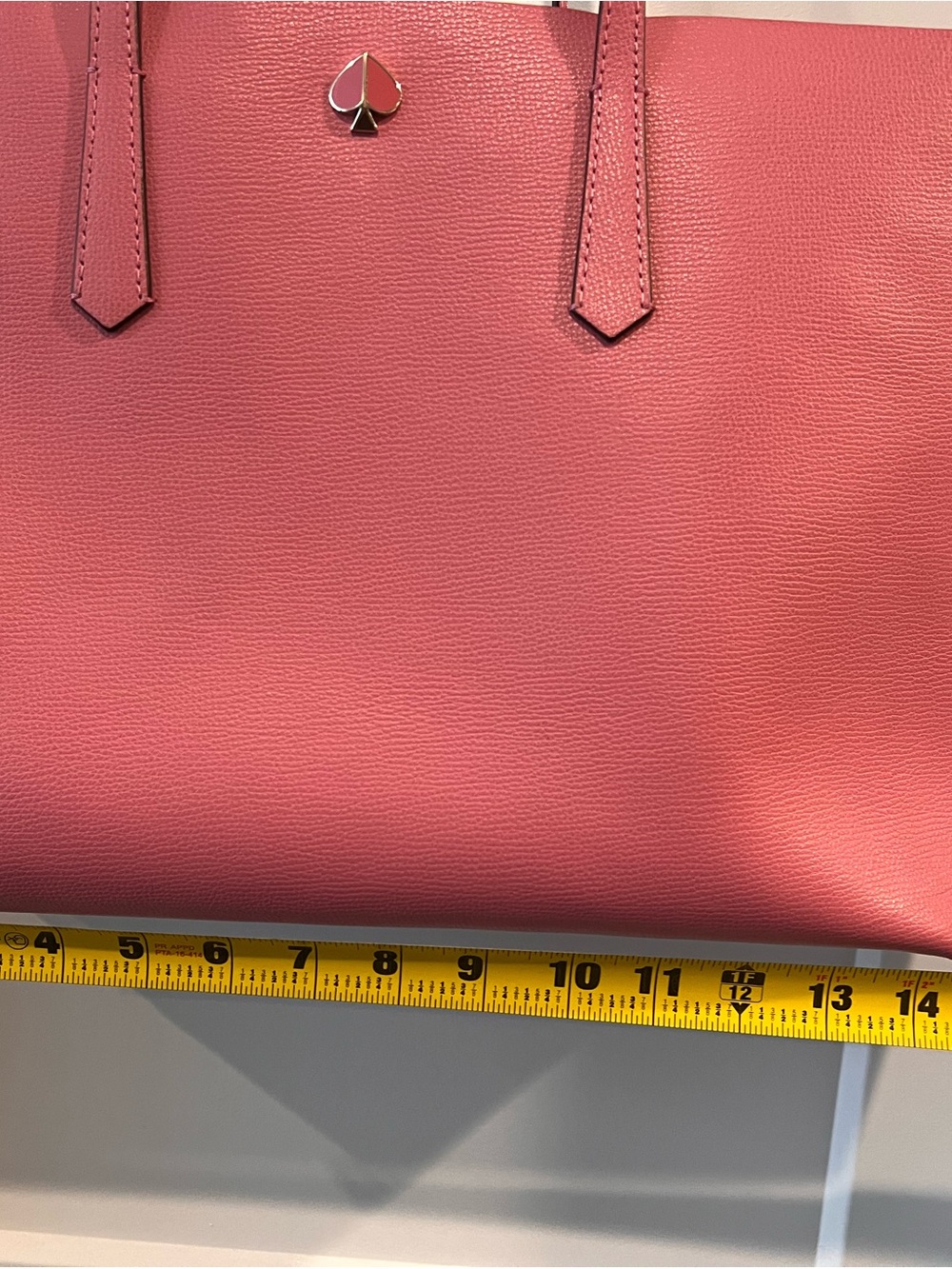 kate spade coral pink leather tote - Picture 6 of 10